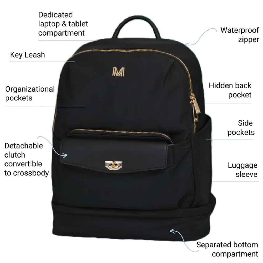 Meia 5-in-1 Multifunctuonal Backpack + Clutch